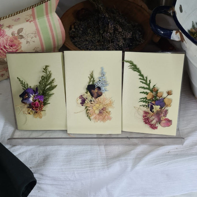 Hand made dried flower gift cards. When you want unique.